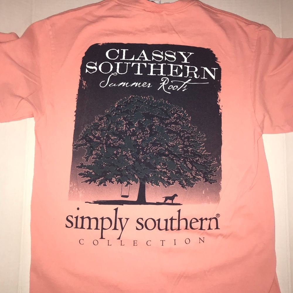 Coral Peach Simply Southern T-Shirt